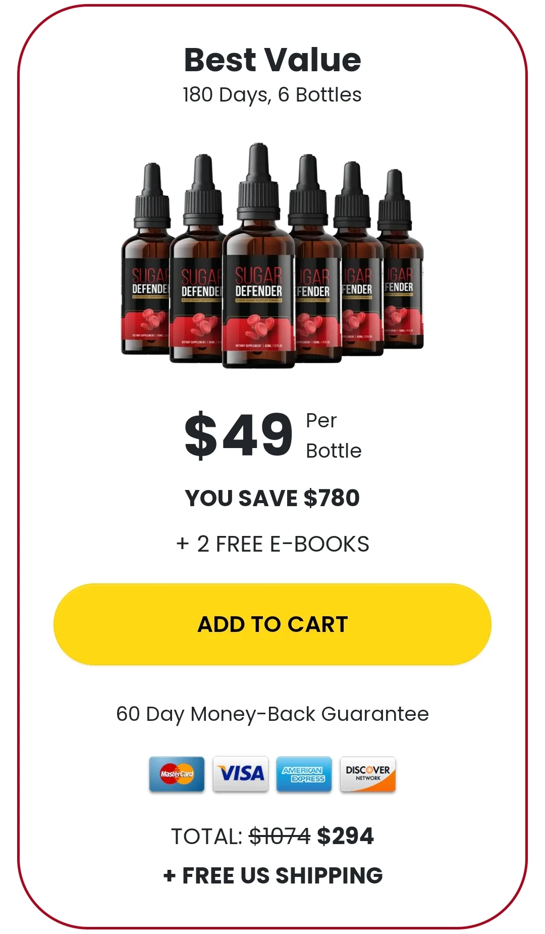 GlycoLean™ 6 bottles pricing